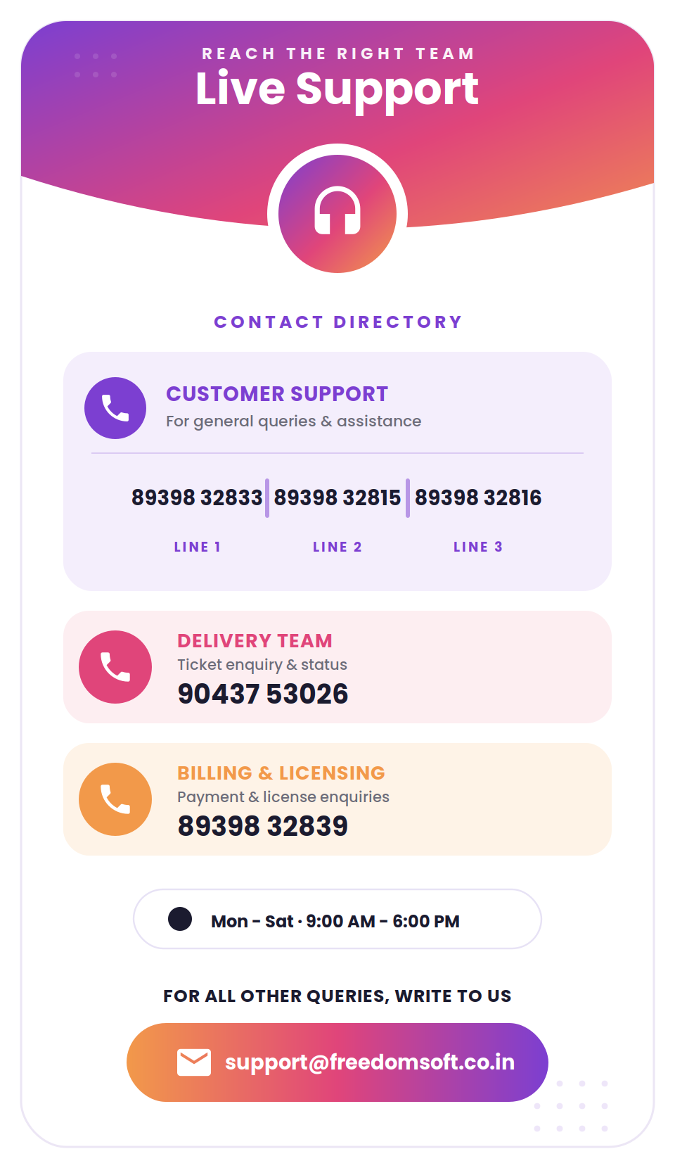 Live Support
